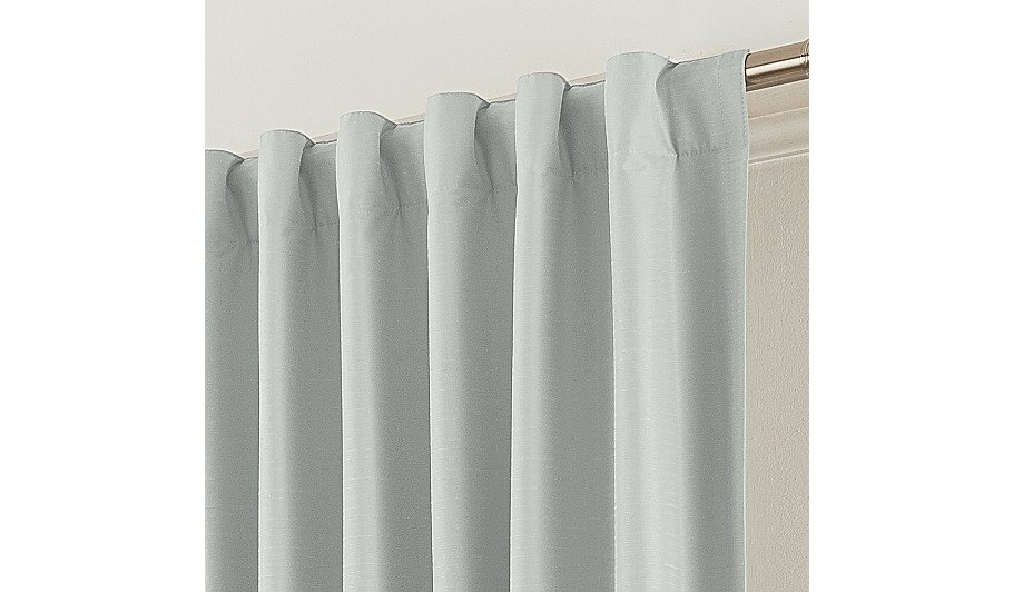 George Home Silver Blackout Hidden Tab Top Curtains | Curtains | George