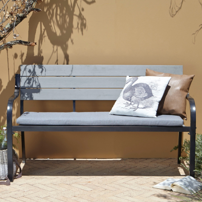 Haversham 2 Seat Classic Garden Bench Grey Garden Furniture at ASDA