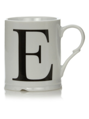 Home Letter E Mug Cups & Mugs at ASDA