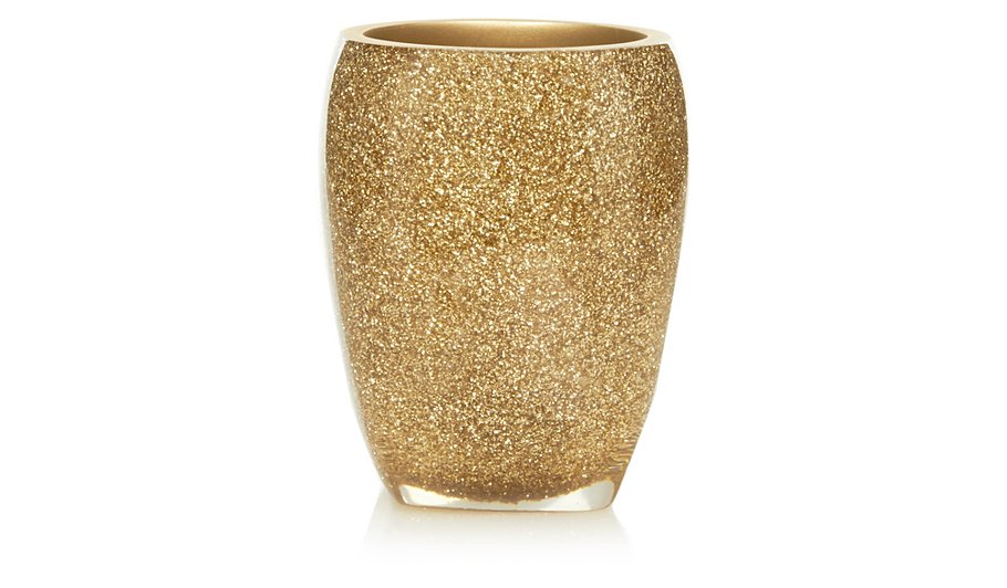 George Home Glitter Tumbler Gold Bathroom Accessories George Home Glitter Tumbler Gold Bathroom Accessories