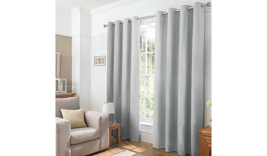 Grey Eyelet Curtains For Living Room