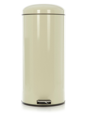 Home 30L Putty Dome Pedal Bin Bins at ASDA