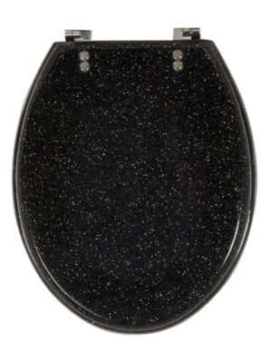 Glitter Toilet Seat Black Bathroom Fittings at ASDA