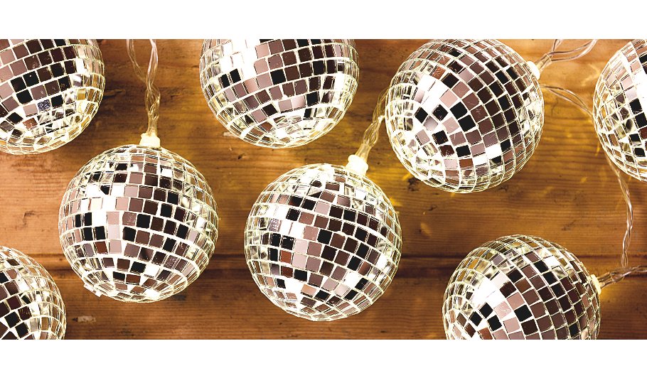 George Home Disco Ball String Lights Lighting ASDA direct