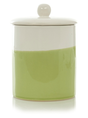 Home Green Dipped Ceramic Canister Kitchen Storage at ASDA