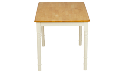 Home Yvette Rectangular Dining Table Solid Wood and Cream