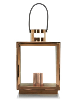Home Copper Effect Lantern Lamp Lighting at ASDA
