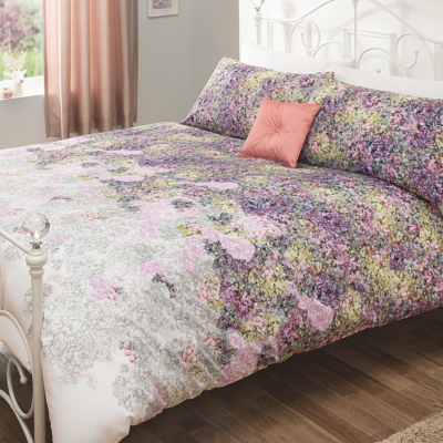 Home Hydrangea Floral Duvet Set Bedding at ASDA