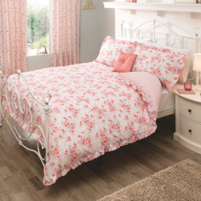 Home Ditsy Frill Floral Duvet Set Bedding at ASDA