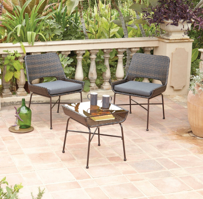 Jakarta 3 Piece Retro Bistro Set Garden Furniture at ASDA
