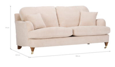 Home Natalie Large Sofa in Soft Linear Home & Garden