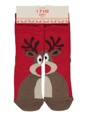 Christmas Reindeer Socks  Boys  George at ASDA