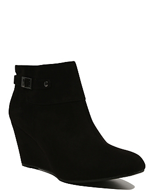 Faux Suede Wedge Boots