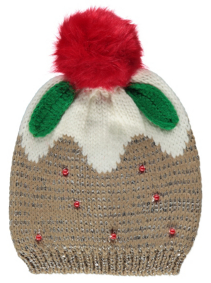 Christmas Pudding Beanie Hat  Women  George at ASDA