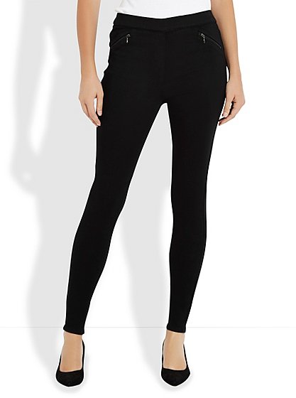 Zip Detail Jeggings - Black | Women | George at ASDA