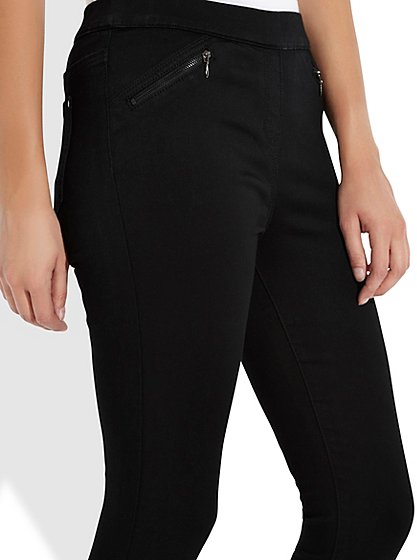 Zip Detail Jeggings - Black | Women | George at ASDA