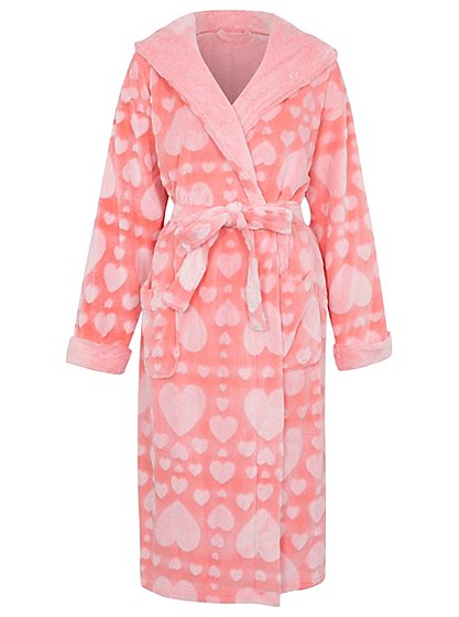 Heart Print Dressing Gown | Women | George at ASDA