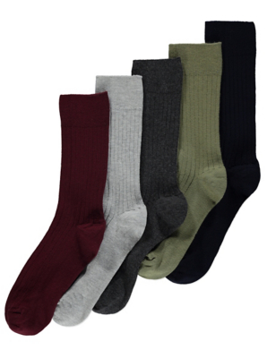 5 Pack Feel Fresh Assorted Socks | Men | George at ASDA