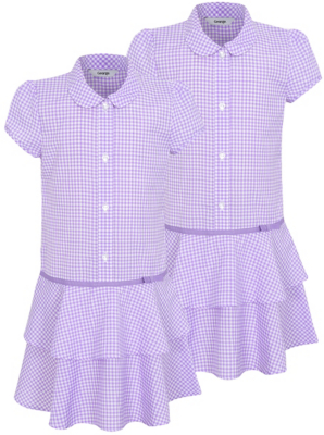 asda purple gingham dress