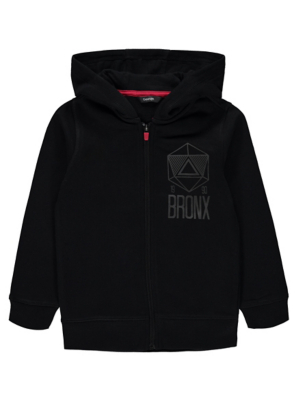 asda black zip up hoodie