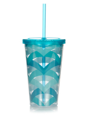 Home Blue Tumbler with Straw Home & Garden at ASDA