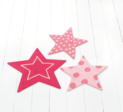 Home Pink Star Rugs Home & Garden at ASDA
