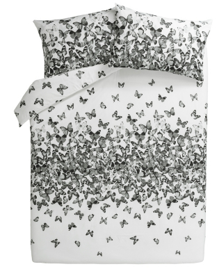 Monochrome Butterfly Duvet Cover Home & Garden at ASDA