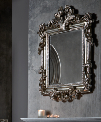 Overmantle Mirror Silver Mirrors at ASDA