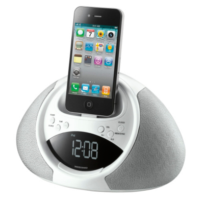 Polaroid Pebble iPhone Docking Clock Radio