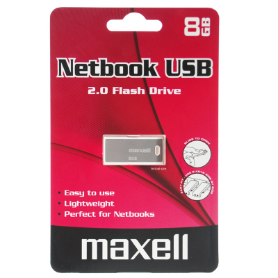 Maxell USB Netbook Flash Drive - 4GB, Grey