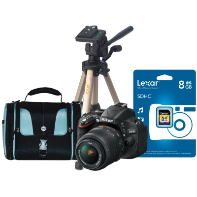 Nikon D5100 SLR Pro Kit 1 inc 18-55mm VR Lens, SLR Bag, Tripod & 8Gb SDHC from Asda Direct