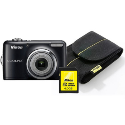 Nikon on Nikon L23 Compact Camera With Case And 4gb Sd Card   Black  204