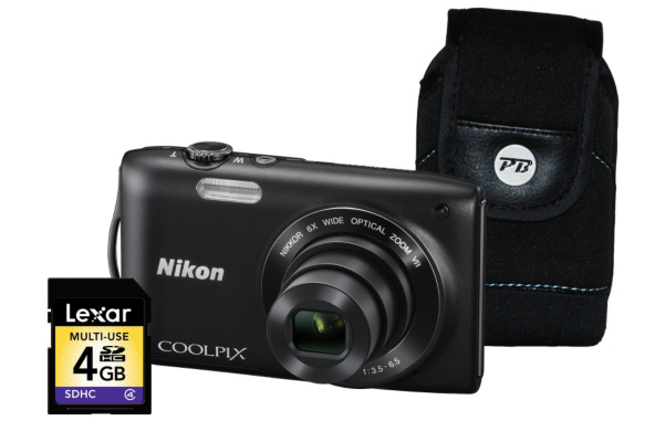 Nikon Coolpix S3300 Black Camera Kit inc 4Gb SD