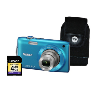 Coolpix S3300 Blue Camera Kit inc 4Gb SD