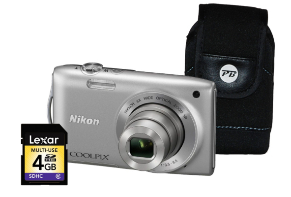 Nikon Coolpix S3300 Silver Camera Kit inc 4Gb SD