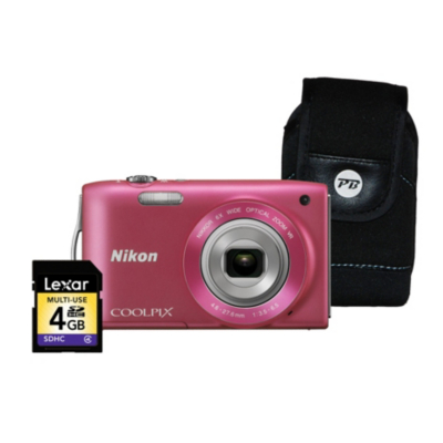 Coolpix S3300 Pink Camera Kit inc 4Gb SD