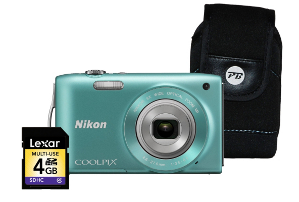 Nikon Coolpix S3300 Green Camera Kit inc 4Gb SD