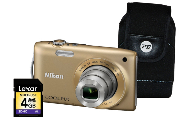 Nikon Coolpix S3300 Gold Camera Kit inc 4Gb SD
