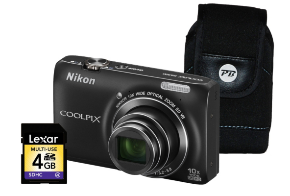 Nikon Coolpix S6300 Black Camera Kit inc 4Gb SD