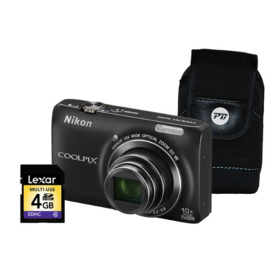 Coolpix S6300 Black Camera Kit inc 4Gb SD