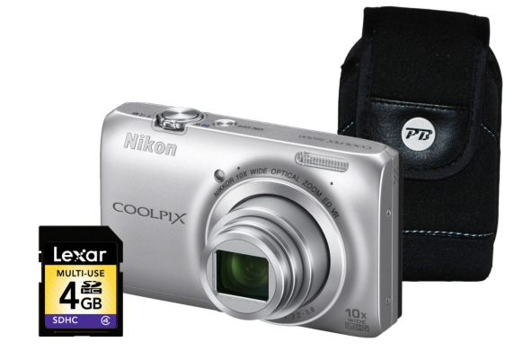 Nikon Coolpix S6300 Silver Camera Kit inc 4Gb SD