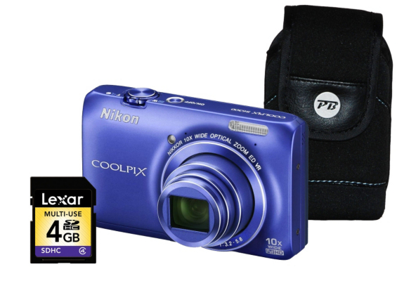 Nikon Coolpix S6300 Blue Camera Kit inc 4Gb SD