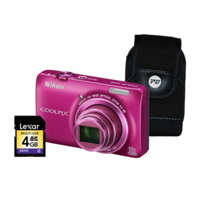 Coolpix S6300 Pink Camera Kit inc 4Gb SD
