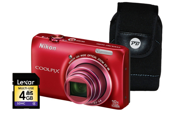 Nikon Coolpix S6300 Red Camera Kit inc 4Gb SD