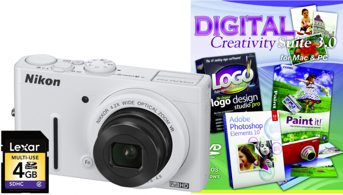 Nikon Coolpix P310 White Camera Kit inc