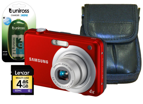 Samsung ES9 Red Camera Kit 2 inc Case, 4Gb SD 2x