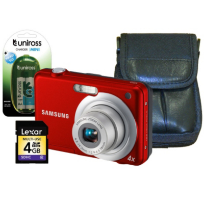 ES9 Red Camera Kit 2 inc Case, 4Gb SD 2x