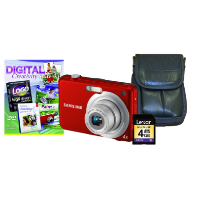 ES9 Red Digital Camera Kit inc Case, 4Gb