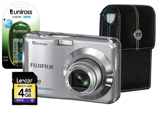 Fuji FinePix AX550 Silver Camera Kit inc 4Gb SD,