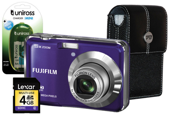 Fuji FinePix AX550 Purple Camera Kit inc 4Gb SD,